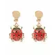 Boucles d'oreilles coccinelle adulte
