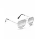 Lunettes noires d'aviateur contour argent adulte