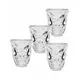 4 Verres à shot tête de mort 50 ml