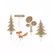 5 Décorations pour gâteau Forêt