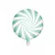 Ballon aluminium sucette menthe et blanc 45 cm