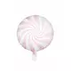 Ballon aluminium sucette rose et blanc 35 cm