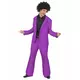 Déguisement disco violet adulte, Taille: Medium/Large