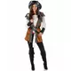 Déguisement Pirate avec gilet femme, Taille: X-Small