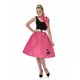 Déguisement années 50 fuschia femme, Taille: Small