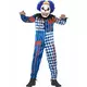 Griezelig Halloween harlekijn clown kostuum voor kinderen, Maat: 7–9 jaar (130/143 cm)