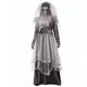 Déguisement mariée funèbre grise femme, Taille: X-Small/Small