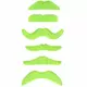 Fluo groene snor voor volwassenen