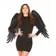 Ailes d'ange gothique en tissu noires adulte