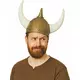 Goudkleurige vikinghelm met horens voor volwassenen