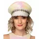 Casquette à sequins réversibles nacre et blanc adulte