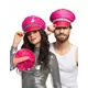 Casquette à sequins réversibles rose fluo adulte