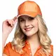 Casquette holographique orange adulte