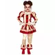 Déguisement clown terrifiante rouge et blanc fille, Taille: 5–6 ans (110–115 cm)