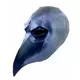 Masque corbeau low poly
