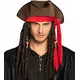 Chapeau pirate marron avec perruque adulte