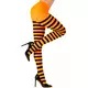 Zwarte en oranje panty voor volwassenen