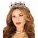 Diadème princesse argenté pierre rouge adulte
