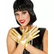 Korte goudkleurige metallic handschoenen voor vrouwen