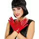 Gants courts métallisés rouge femme