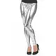 Zilverkleurige legging voor vrouwen, Maat: Medium/Large