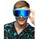 Lunettes de ski bleu fluo adultes