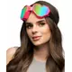 Lunettes de ski cœur roses adulte