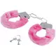 Menottes en fourrure rose adulte