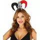 Mini chapeau bouffon rouge et noir adulte