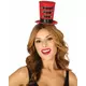 Mini chapeau haut de forme majorette rouge femme