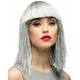 Perruque irisée argentée femme