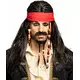 Piratenpruik met snor en sik