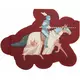 16 Serviettes chevaliers bordeaux 33 x 24 cm