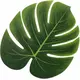 4 Feuilles de Monstera en plastique vert 34 x 29 cm