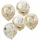 Oh Baby transparante ballonnen met metallic gouden confetti 30 cm