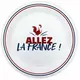 6 Assiettes en carton "Allez la France" 23 cm