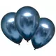 6 Marineblauwe satijnen latex ballonnen 28 cm