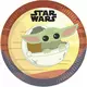 8 Baby Yoda The Mandalorian™ papieren bordjes 23 cm