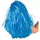Pompon bleu métallique