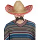 Sombrero Mexicain rouge et paille Adulte