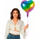Hart folieballon veelkleurig 45 cm