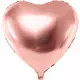 Metallic roségouden aluminium hart ballon