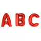 Ballon aluminium lettre rouge 1 m, Taille: A