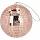 Roze goud facetbol 15 cm
