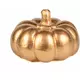 Goudkleurige pompoen van hars 6,5 cm