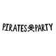 Zwarte kartonnen pirates party slinger