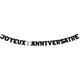 Guirlande Joyeux Anniversaire noire 280 cm