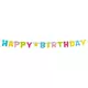 Guirlande lettres Happy Birthday en carton 150 cm
