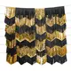 Set van 7 kwastjesslingers zwart en goud 2 m