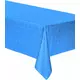 Blauwe damastpapieren rol tafelkleed 6 m